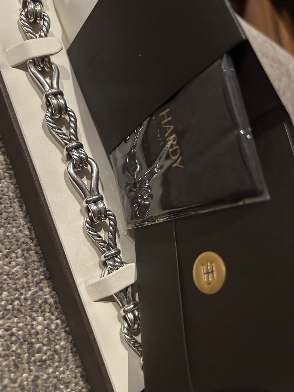David Yurman Silver Twisted Rope-Link Bracelet - Picture 5 of 5